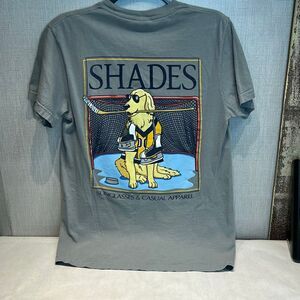 Shades Hockey Dog Tshirt Gray Granite Unisex Sz Small Comfort Colors Short Sleev